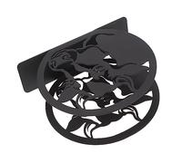 BAZEITFLOW Portatovaglioli in Creativo con Design Traforata Base Stabile per Fazzoletti da Tavolo per Cucina Hotel e Ufficio Colore Nero Elegante