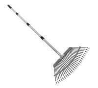 BAZEITFLOW Rastrello Da Giardino in Acciaio Dentatura a 25 Denti Design Regolabile Con Manico in Acciaio 1 Pezzo Per Aiuole e Prati Per Diserbo e Raccolta Foglie Attrezzo Agricolo Resistente