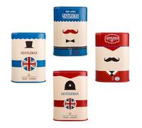 BAZEITFLOW Scatola Porta-lame in Latta Pratica per Riciclo Lame da Barba e Utensili Parrucchiere, Set da 4 Pezzi 10,5x7,5 Cm, Contenitori Raccolta Differenziata per Saloni e Uso