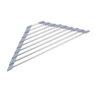 BAZEITFLOW Scolapiatti Triangolare in Acciaio Inossidabile Scolatoio Compatto per Drenaggio Rapido Portapiatti e Scolaposate Robusto per Lavello