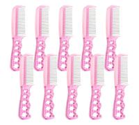 BAZEITFLOW Set 10 Pettini Antistatici in Acciaio per Parrucche e Extension, Pettine da Parrucchiere Denti in Metallo per Districatura e Styling Professionale Donna, Strumento