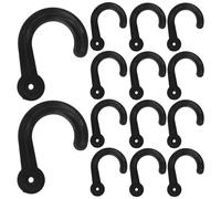 BAZEITFLOW Set 100 Ganci in Plastica Neri per Appendere Campioni di Tessuto Ganci per Cappotti e Armadi Supporto Robusto per Cucina Bagno Ufficio e Dormitorio