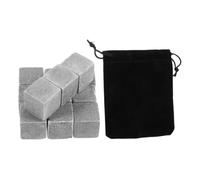 BAZEITFLOW Set 12 Pietre Refrigeranti in Marmo per Whisky e Vino, Cubetti di Ghiaccio Riutilizzabili per Raffreddamento Rapido, Accessori Bar per Feste e Uso Domestico