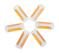 BAZEITFLOW Set 6 Pezzi Marcatori Riflettenti Stradali Rettangolari in Acrilico Giallo Catarifrangenti per Vialetto e Dosso Segnaletica Alta Visibilità per Sicurezza Stradale e Parcheggi