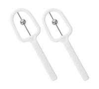 BAZEITFLOW Set da 2 Dispositivi per L'allenamento della Lingua a Forma di U in Plastica Bianca, Rinforzante la Punta della Lingua, Trainer Motore Orale Portatile per Logopedia e