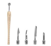 BAZEITFLOW Set per Manicure Professionale in Acciaio Inossidabile 6 Pezzi con Spingi Cuticole Tronchesino e Raschietto per Unghie Kit per la Cura delle Unghie Delicata per Uso Domestico e