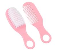 BAZEITFLOW Spazzola e Pettine Ragazzo Pettine Denti Rotondi Kit per Rosa Materiale Antistatico e Durevole Stimola Circolazione e Sviluppo Cerebrale