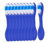 BAZEITFLOW Spazzolini Blu Getta Mini Setole Pezzi Usa e 20 Denti in con Morbide Manico Corto Design Compatto Colore per Viaggio Uso Comunità