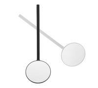 BAZEITFLOW Specchio per Extension Ciglia Rotondo 2 Pezzi Vetro di Ispezione, Specchio Portatile per Trucco Ciglia Manico Ergonomico per Controllo Preciso e Applicazione Professionale