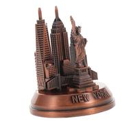 BAZEITFLOW Statua di Edificio Architettonico Iconico di York Decorazione per Casa in Metallo Statuette per Decorazioni da Interno Scultura Supporto per Libri