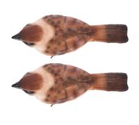 BAZEITFLOW Statua di Passerotto Artificiale 2 Pezzi Piccola Statuetta Decorativa da Scrivania in Plastica Leggera Ornamento a Forma di Volatile per Arredamento Casa e Giardino