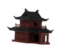 BAZEITFLOW Statua Pagoda Miniatura in Resina da Giardino Cinese, Accessorio Decorativo per Paesaggio Bonsai, Riproduzione Padiglione Antico 6 Cm per Ambienti Interni Ed Esterni