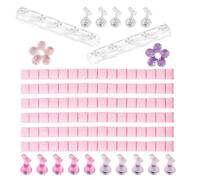 BAZEITFLOW Supporto per Unghie Fai da Te con Base in Argilla Espositore per Manicure Art Set Compatto per Esercitarsi e Trasportare Unghie Finte per Saloni e Formazione Professionale