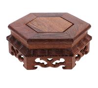 BAZEITFLOW Supporto per Vaso in Pietra e Legno Solido Base Porta Piante Stabile per Interni ed Esterni Espositore per Vasi e Articoli Decorativi Adatto Varie Forme e Dimensioni