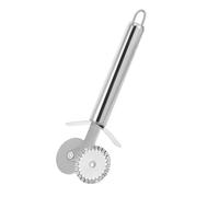 BAZEITFLOW Tagliapizza Doppia in Acciaio Inossidabile Rotella per Pasta e Pizza con Rotante Liscia Utensile Professionale per Pizze Pancake e Dolci Manico con Gancio per Facile Conservazione