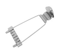 BAZEITFLOW Tailpiece per Chitarra Corde in Lega Zinco Resistente Colore Argento Ricambio per Basso e Chitarra Archtop con Spaziatura Corde Sostituzione Durevole Viti Montaggio