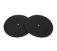 BAZEITFLOW Tappetino in Feltro Protettivo per Giradischi 2 Pezzi 30 Cm Antirumore Assorbente Vibrazioni per Dischi in Vinile Accessori Dj
