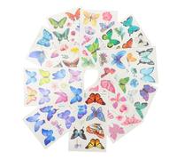 BAZEITFLOW Tatuaggi Temporanei Di Farfalle Colorate Set Da 20 Pezzi Per Corpo e Decorazioni, Facili Da Applicare Per Donne, Ragazzi e Bambini in Feste, Festival e Uso Quotidiano