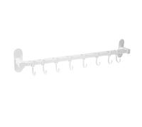 BAZEITFLOW Utensili Parete in Alluminio Spazzolato Barra Mobile con Ganci Organizer Versatile per Mensole e Ganci Sotto per Cucine e Bagni Foratura