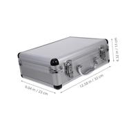 BAZEITFLOW Valigetta Porta Attrezzi Combinazione Codice Custodia Portatile Resistente per Utensili Organizer Compatto con Rivestimento in Argento