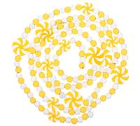 BAZEITFLOW Xmas Wooden Beads Candy Banner Ghirlanda Natalizia in per Decorazioni Casa Albero Parete Festoni Appendibili
