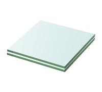 Baziroo Mensola sospesa in vetro trasparente, 2 scaffali sospesi, per soggiorno, camera da letto o bagno, 20 x 15 x 0,8 cm