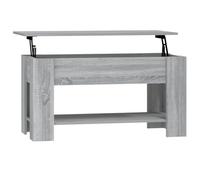 Baziroo Sonoma - Tavolino da salotto in legno, regolabile in altezza, adatto per interni ed esterni, design moderno ed elegante, 101 x 49 x 52 cm