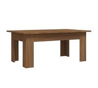 Baziroo Tavolino da caffè in legno, tavolino da caffè, tavolino moderno, adatto per interni ed esterni, design moderno ed elegante, aspetto rovere marrone
