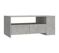 Baziroo Tavolino da salotto in legno, tavolino da salotto, tavolino d'accento, adatto per interni ed esterni, design moderno ed elegante, grigio cemento, 102 x 55 x 42 cm