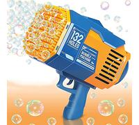 Bazooka Bubble® Blu | Macchina per Bolle di Sapone | Razzo Automatico con 69 Fori | Gioco all'aperto per Bambini e Adulti | Gioco d'Acqua 100% Divertente | Estate | OriginalCup®