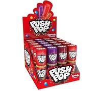 Bazooka Push Pop Lecca Lecca espositore assortito in 3 gusti: Cola, Fragola e Lampone Lollipop da 15. grammi in expo da 20 pezzi
