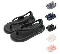 Bazuo Sandals, Bazuo Non-Slip Slippers, Unisex Adult Bazuo Flip Flops Quick-Dry EVA Thick Bottom Slippers (42-43, Nero)