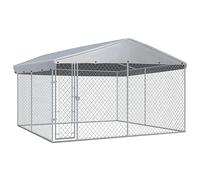 BAZZI Casetta per Cani da Esterno Box Cani Esterno Canile da Esterno con Tetto Cuccia Cane Esterno 382x382x225 cm