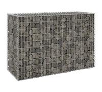 BAZZI Gabbioni Metallici per Pietre Gabbione con Copertura Gabbione in Rete in Acciaio Zincato150x60x100 cm