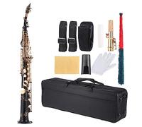 Bb B Flat Brass Sassofono Dritto Carve Pattern Strumento A Fiato Con Custodia E Accessori Sassofono per principianti Kit (Color : 02)