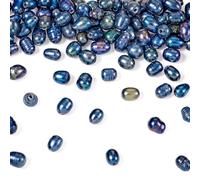 BB Beadthoven - 100 perline di perle d'acqua dolce naturali coltivate ovali, 7-10 mm, foro grande da 1,8 mm, a forma di chicco di riso, per collane, braccialetti, creazione di gioielli, progetti fai