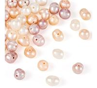 BB Beadthoven - 45 perle naturali coltivate in acqua dolce, 3 colori, a forma di pepita, perle per la realizzazione di collane, bracciali e gioielli per matrimoni, foro: 0,5 mm