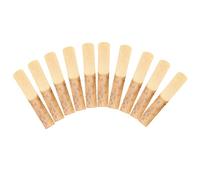 Bb Clarinet Reeds 2.5 Strength | 10PCS Saxophone Reeds with Plastic Cases | Refined Bamboo Reeds for Clear Sound & Easy Playing