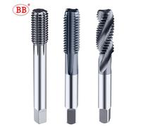BB CNC Rubinetto In Metallo Duro A Spirale Flauto Dritto Fluteless Macchina Filo Che Forma Durezza Rivestita M2 M3 M4 M5 M6 Strumento di Metallo 1 PZ