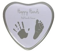 BB & Co - Scatola di impronta Happy Hands Argentato Grigio