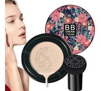 BB Cream Concealer - Mushroom Design Air Cushion | Moisturizing Air Cushion Face Foundation | Dry Skin Moisturizing Concealer Makeup Base For Womens Girls Friends Indoors Outdoors Use