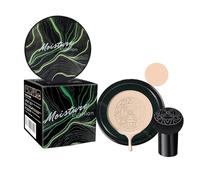 BB Cream Mushroom-Tip Air Cushion - Trucco nude idratante e naturale, include un pennello in spugna per fondotinta per un look veloce e perfetto (avorio/bianco naturale/marrone scuro)