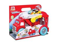 BB Junior - My 1 ° Camion di trasporto evolutivo 3 in 1 - Giocattolo per bambini con 2 veicoli a ruote libere inclusi, la mia prima collezione - Gioco di risveglio divertente ed educativo per bambini