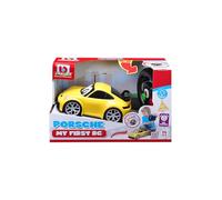BB Junior Porsche 911 GT3 My First RC Car, Giallo Elettrico Telecomando Veicolo Elettrico Comandi Facile da Usare per Movimento Avanti e Indietro, Perfetto per Bambini 2 Anni +