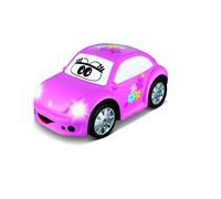 BB Junior, VW New Beetle, Maggiolino, Easy Play, Auto telecomandata, da 18 Mesi in su, con Luce e Suono, Include Telecomando a infrarossi, 21 cm, Rosa (16-92003)