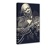 BB King B.B. King Poster su tela, decorazione artistica da parete, per soggiorno, camera da letto, cornice, 20 x 30 cm