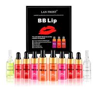 BB Lip Glow Ampoule Siero Starter Kit Semi-Permanente Makeup Trattamento Lip Gloss BB Lip Serum, contiene 8 flaconcini di Lips Care Siero esfoliante e Lip Balm Siero
