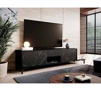 BB Loisir Mobile TV 195 x 48 x 40 cm effetto marmo nero MAMOR mobile Hi-FI lussuoso sideboeard su piedistallo