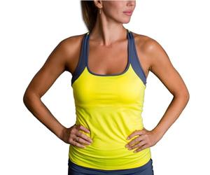 BB Maglietta Sun per Tennis e Padel by Belén Berbel, Giallo / Grigio, L