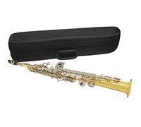 BB Saxophone Golden Silver Doppio Colore Ottone Straight Tubo Stilo Strumento Musicale Con Scatola In Pelle Kit principianti sax